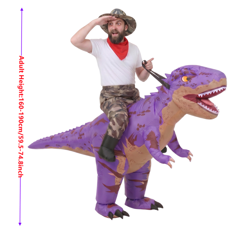 Funny Camo purple T-Rex Inflat - Inflatable Dinosaur Costume Adult recension och pris