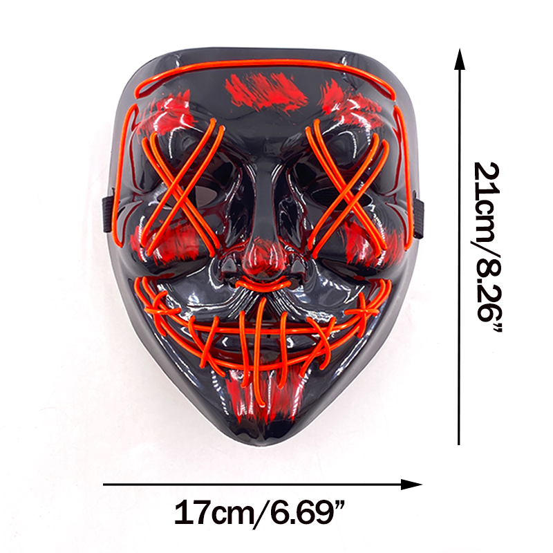 Wireless Neon LED Purge Mask G - Led Purge Mask Halloween recension och pris