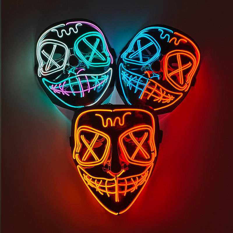 Wireless LED Glowing Mask EL N - Led Purge Mask Halloween recension och pris