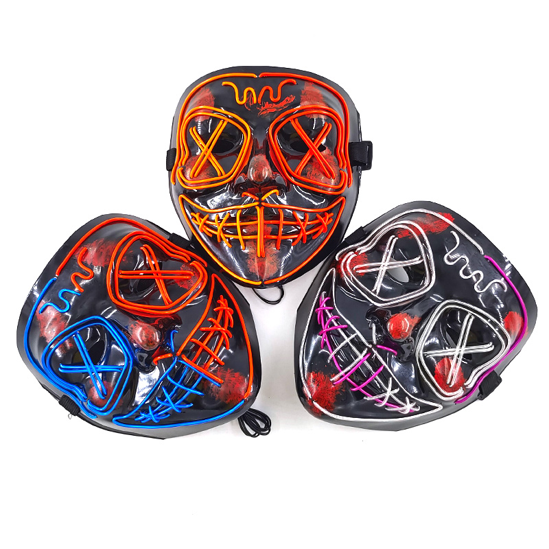 Wireless LED Glowing Mask EL N - Led Purge Mask Halloween recension och pris