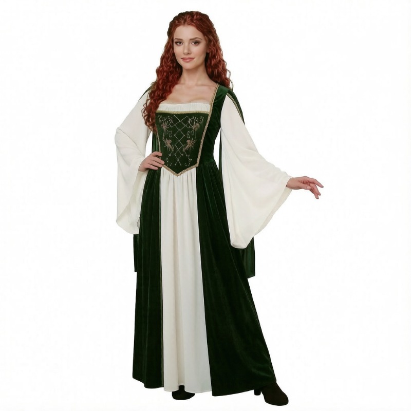 New Medieval Cosplay Costume R - Medieval Renaissance Dress Women recension och pris