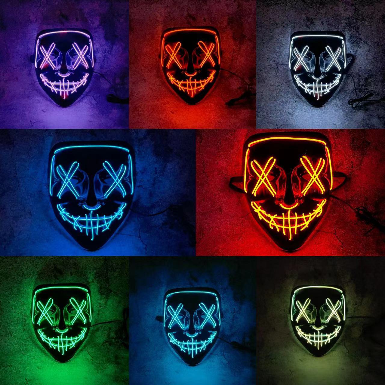 Wireless Neon LED Purge Mask M - Led Purge Mask Halloween recension och pris