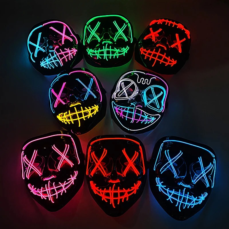 Wireless Neon LED Purge Mask M - Led Purge Mask Halloween recension och pris