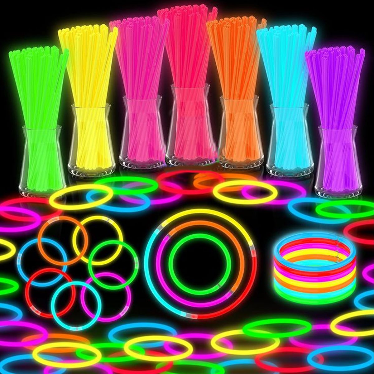 15/35Piece Glow Stick Bulk Set - Glow In The Dark Party Glasses recension och pris