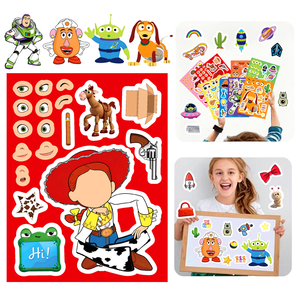 8/16Sheets Make a Face Cartoon - Novelty Gifts recension och pris