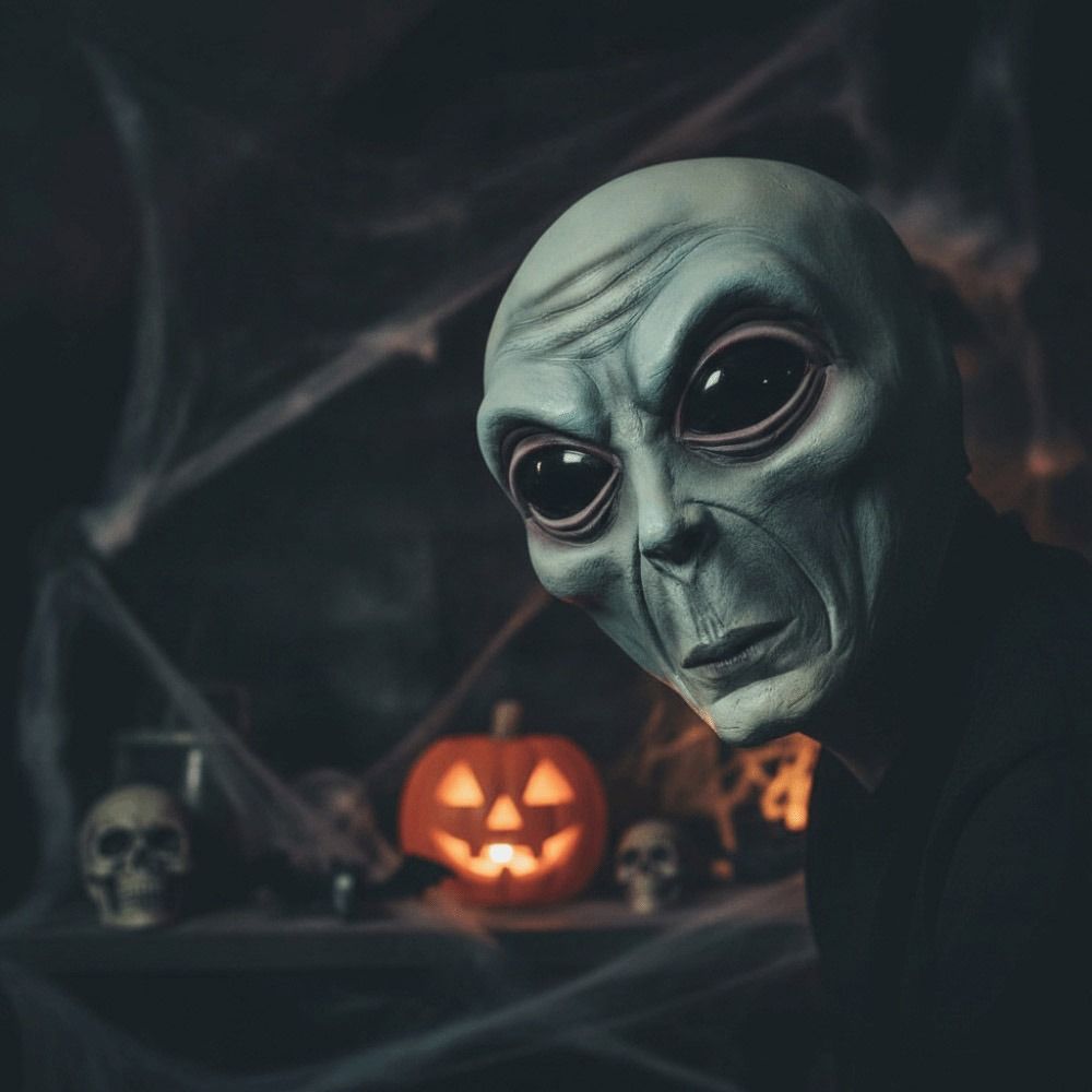 Latex Material Alien Mask Full - Latex Alien Mask Realistic recension och pris