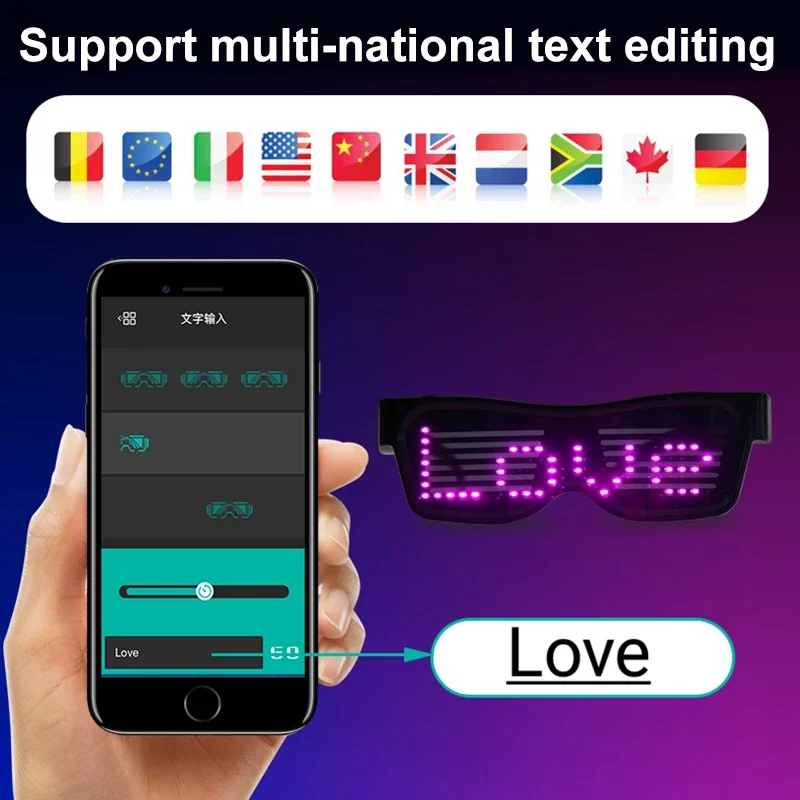 Multilingual LED Glasses Bluet - Glow In The Dark Party Glasses recension och pris